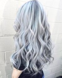 silver gray Hair